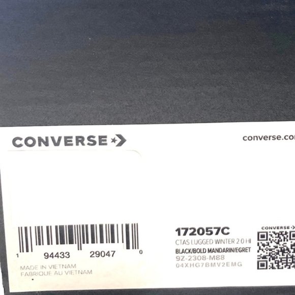 Converse Chuck Taylor Lugged Winter 2.0 High Women Boots Leather Sneaker 172057C - Picture 10 of 10